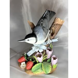 LENOX 2006 NUTHATCH Garden Bird Figurine Sculpture Rare Collectible Porcelain LE